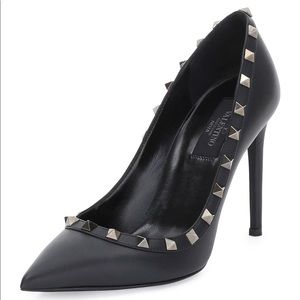 VALENTINO Rockstud Leather 100mm Pump Black (Nero)